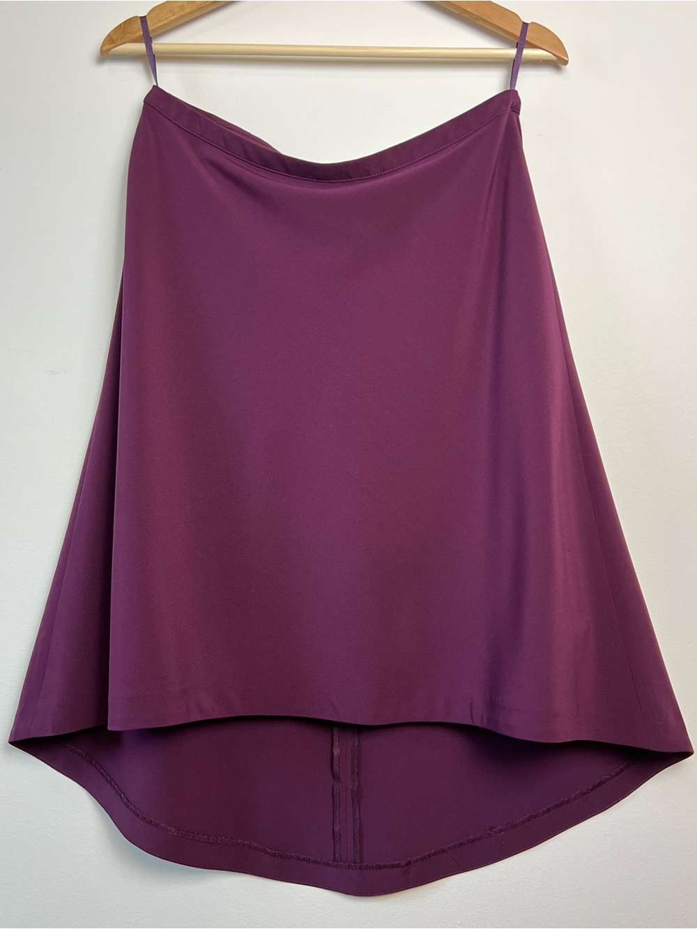 BCBG Paris Plum Purple Midi Skirt Size 4 Flowy A-Line Skirt Wedding Guest
